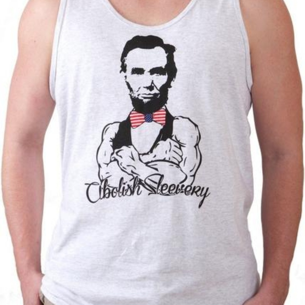 Abe Lincoln 'Abolish Sleevery' Man Tank